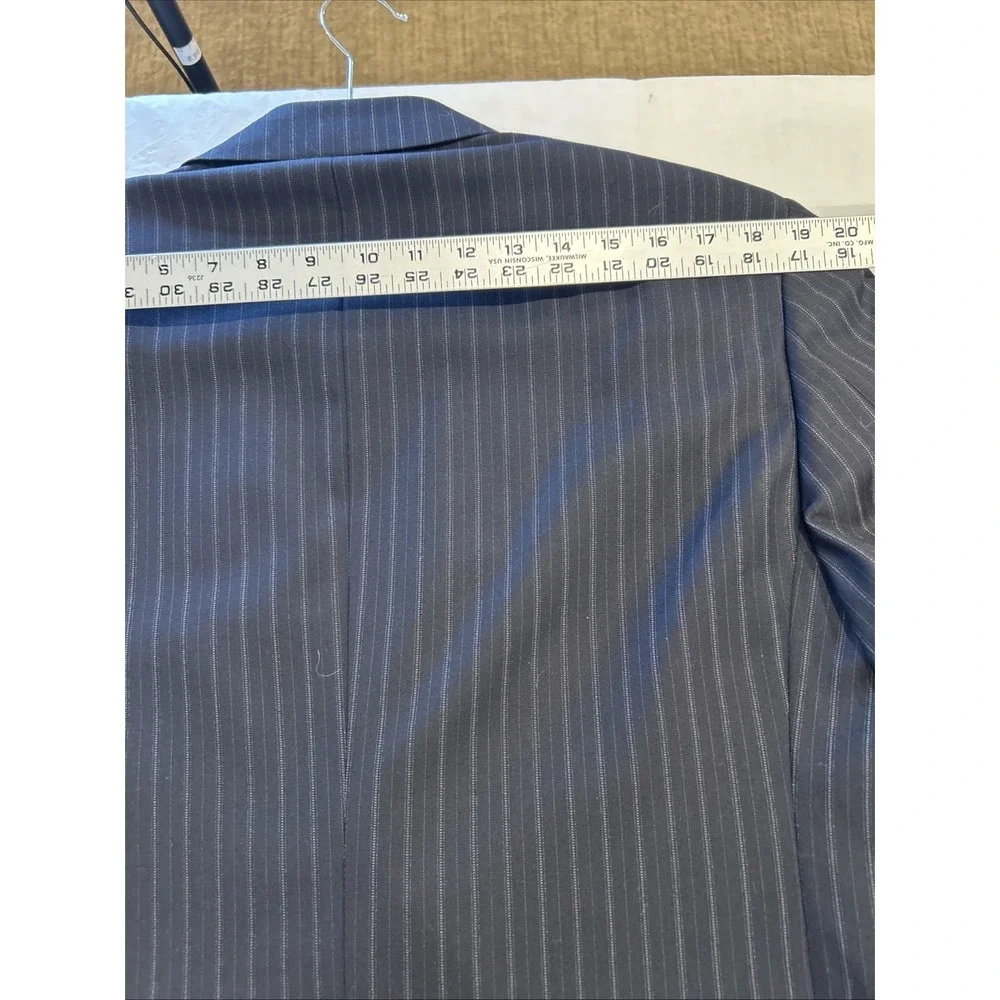 Pal Zileri Gruppo ForAll Suit Mens 40R Black Pinstripe Loro Piana Wool 2pc Italy